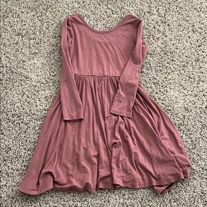 Kyte long sleeve twirl dress Dusty Rose Size 5